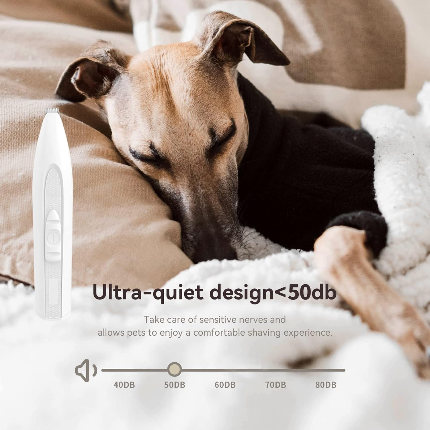 Dog Paw Trimmer Low Noise Cordless Electric Mini Shaver Clippers for Grooming Small Dogs and Cats Hair around Face, Paw Pads, Eyes, Ears, Rump image number 5