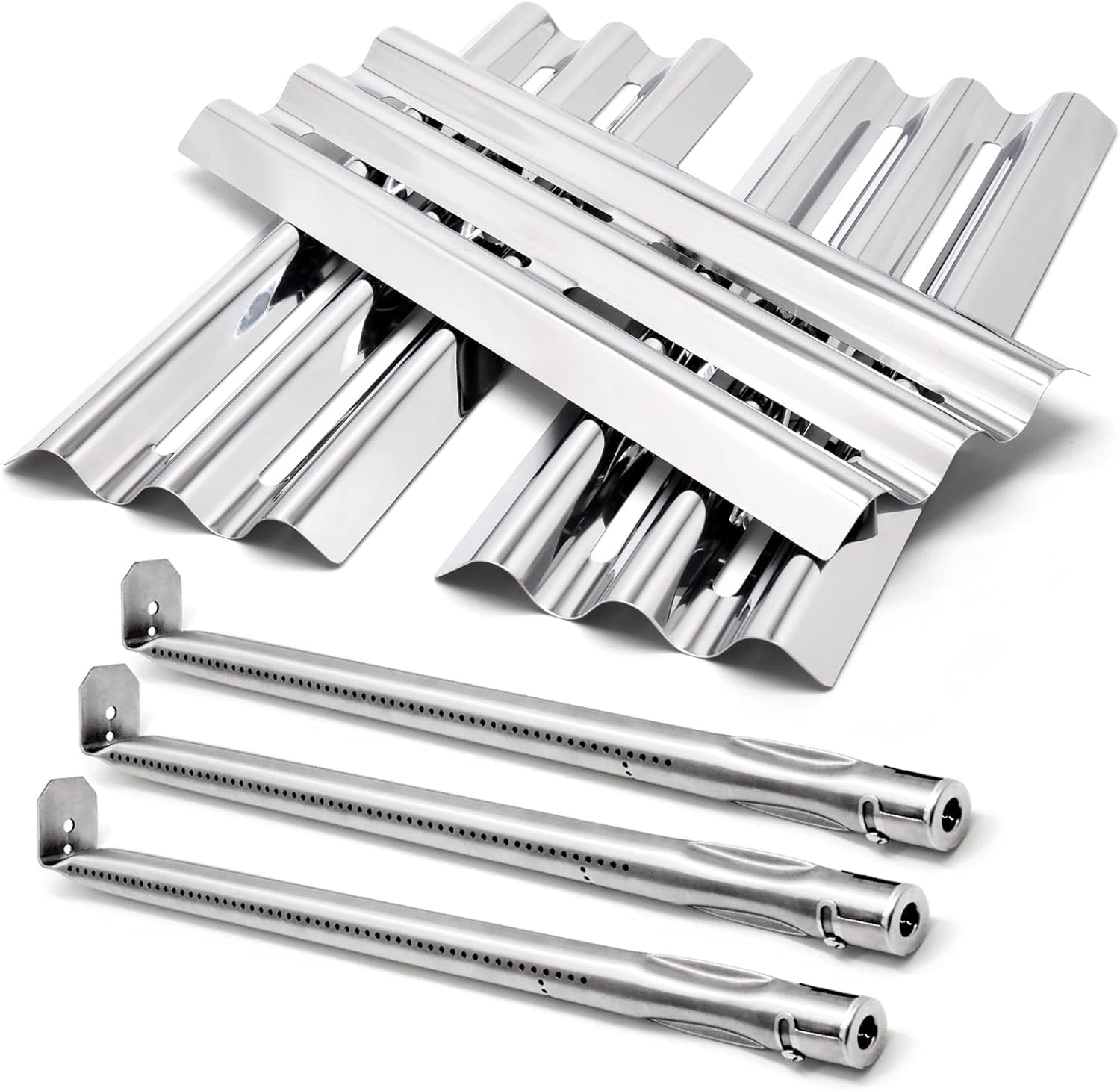 Criditpid Grill Replacement Parts for Napoleon LEX 485, LEX 605, LEX 730 Series, Legend 485, Mirage, Lifestyle Gas Grills, Napoleon S81001 Heat Plate Flame Tamer and Burner for Napoleon Grill Parts image number 3