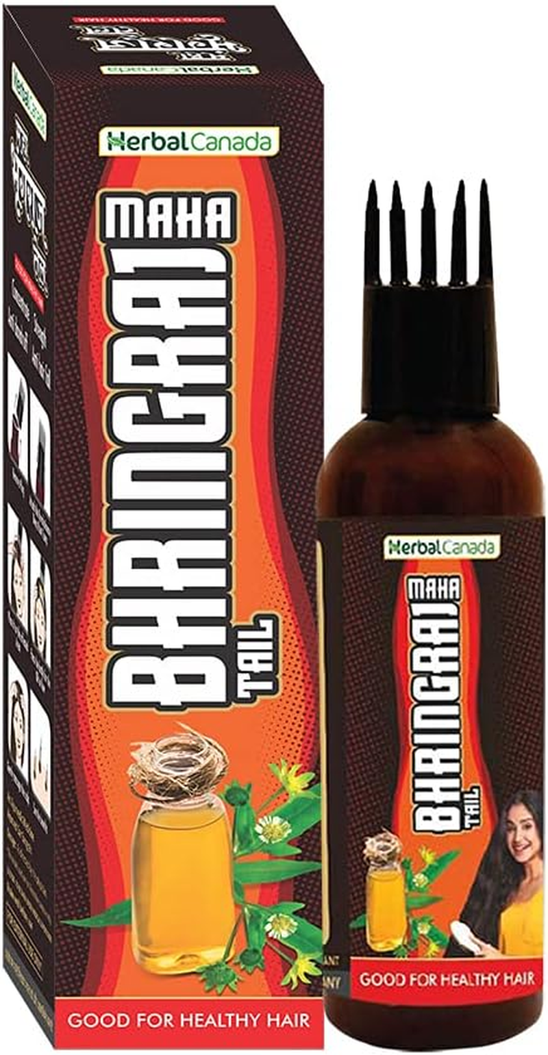 Herbal Canada Maha Bhringraj Oil | Pack of 2 | Hair Strength | anti Dandruff | anti Hairfall (100ML) image number 1