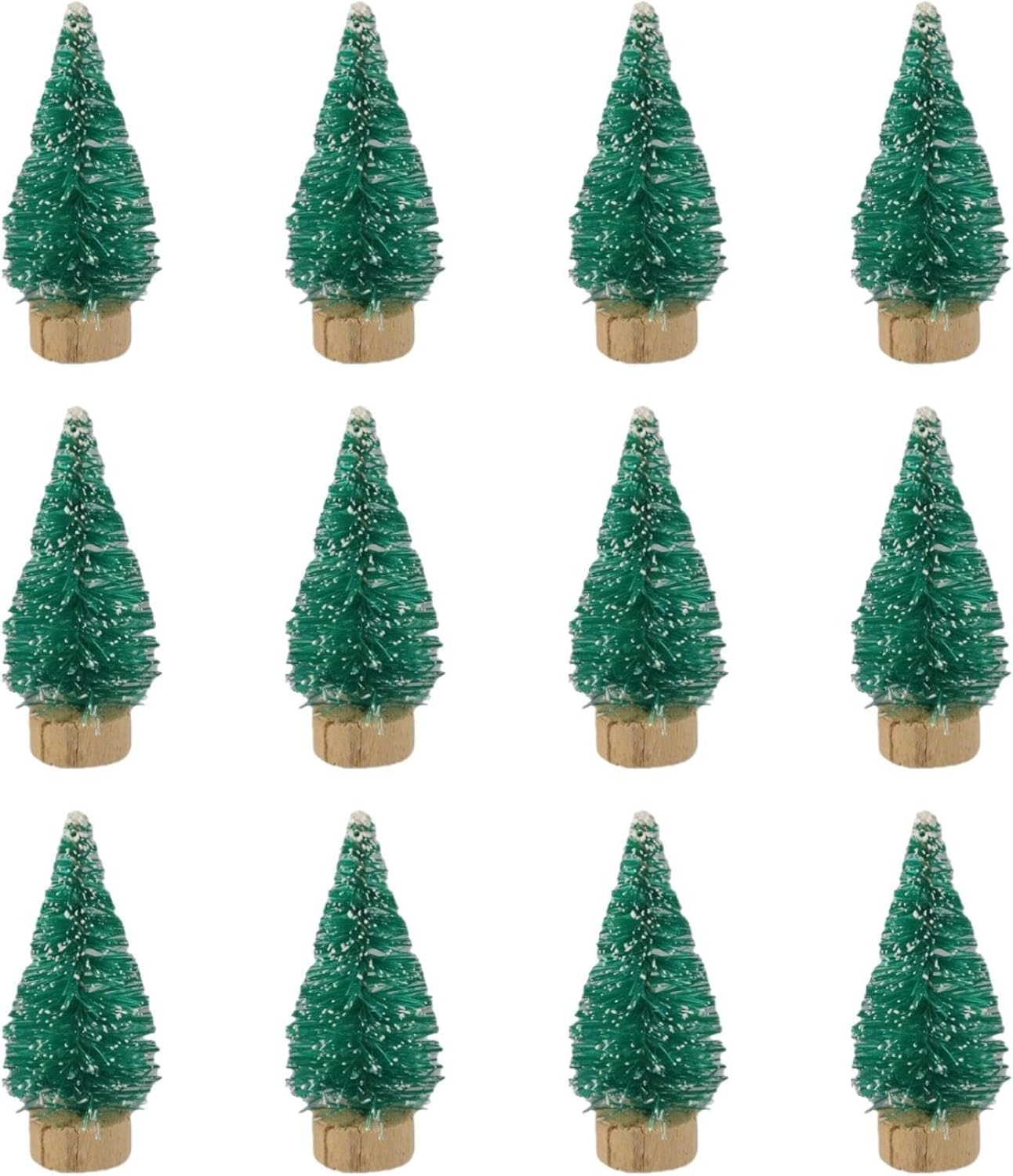 12 Pieces Mini Christmas Tree Ornaments Artificial Christmas Tree Xmas Trees for Tabletop image number 4