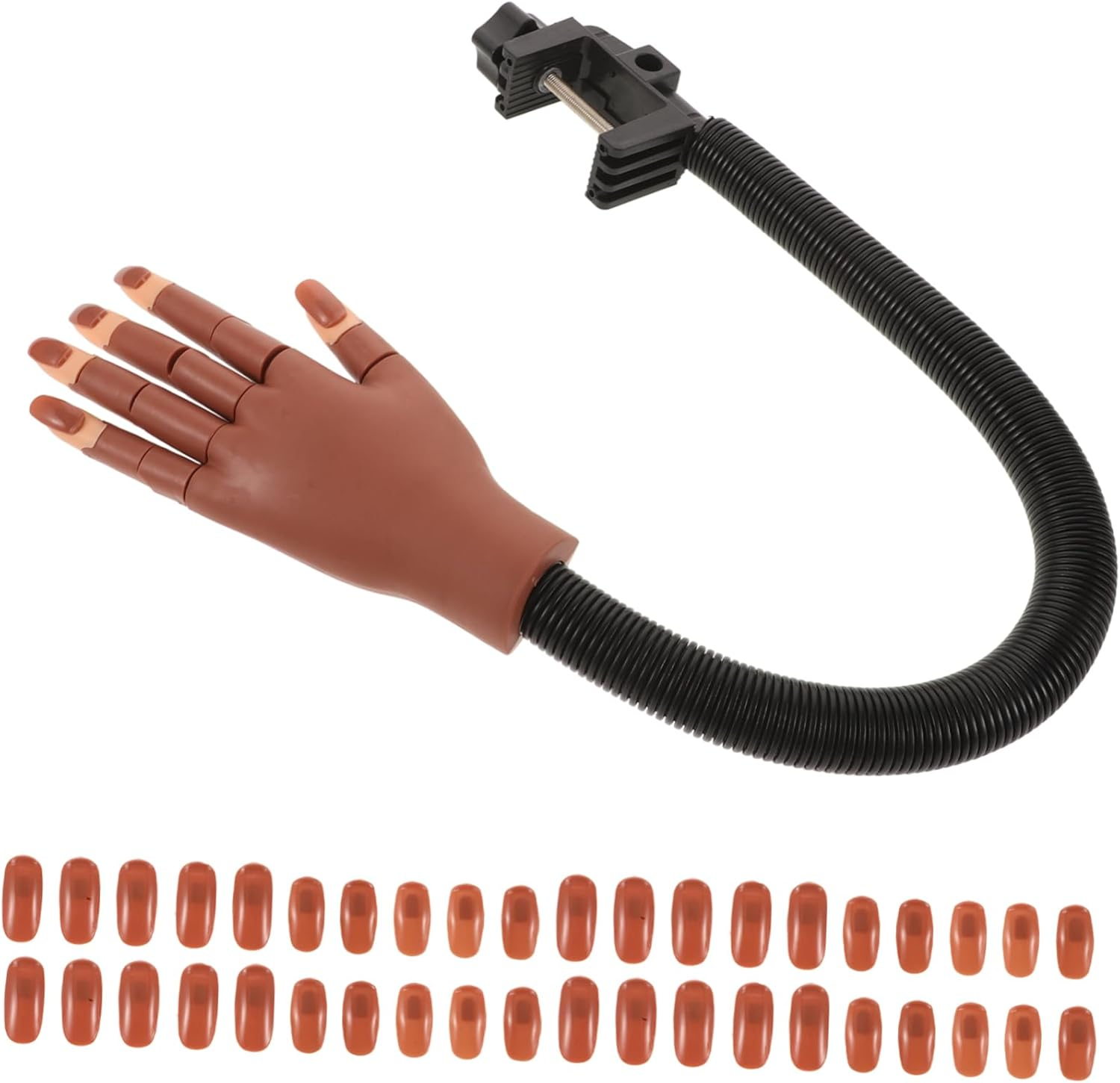 LOORGVEL Nail Art Training Tool Manicure Hand Model Simulated Nail Art Hand Practice Fingers for Beginners image number 5