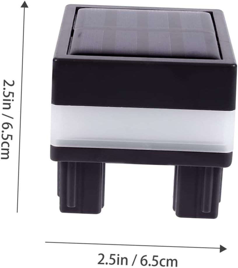 Outdoor Solar Fence Post Lights 2Pcs Solar Lamp Post Light IP55 Waterproof for Yard Garden image number 3