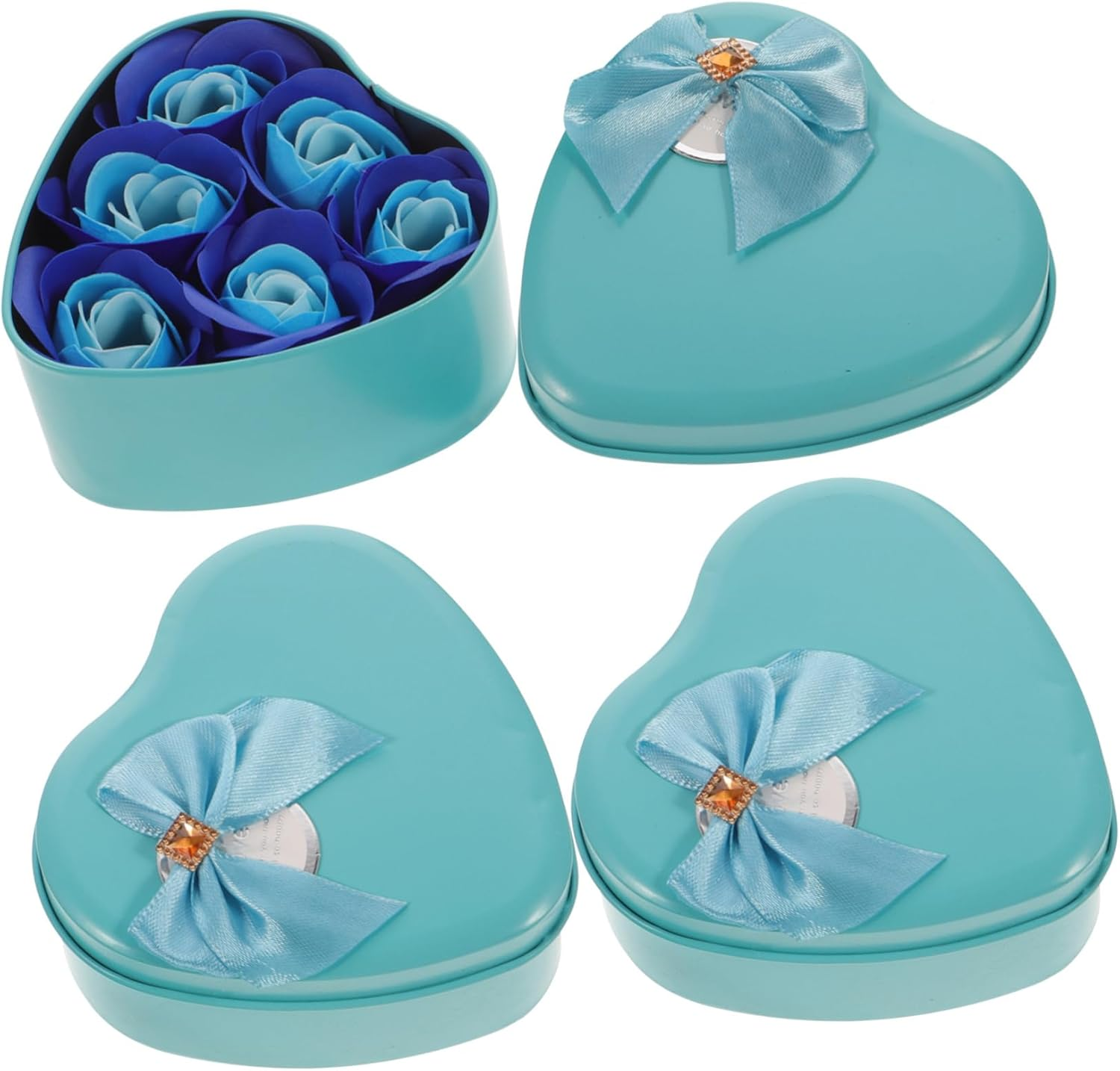 Minkissy Rose-Shaped Soap Flower Set 6 Soaps per Box Unique Mothers Day Present Rose Petal Scent image number 4