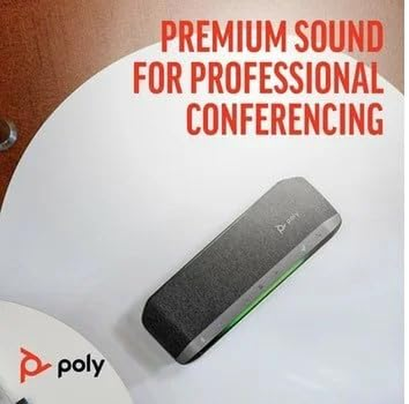 Poly - Sync 40+ Bluetooth Smart Speakerphone (Plantronics) - Flexible Work Spaces - Connect to Pc/Mac via Included BT600 Dongle & Smartphones via Bluetooth - Works with Teams (Certified), Zoom & More, Gray image number 4