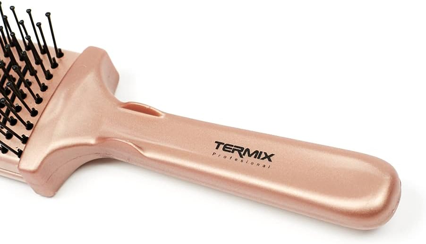 Termix Professional Gold Rose Large Thermal Flat Brush for Detangling and Smoothing, Ceramic Technology for Quick Drying, Intense Shine and Ergonomic Design, Limited Edition image number 1