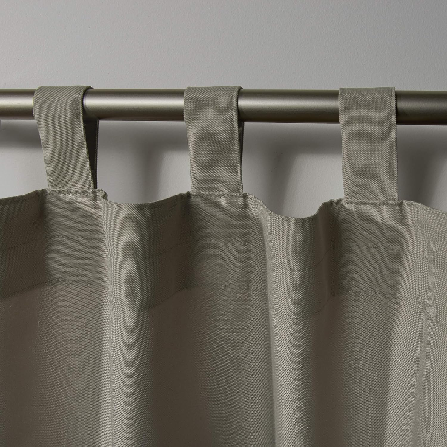 Exclusive Home Curtains In-Out Solid VT Cabana Tab Top Curtain Panel Pair, 54X108, Taupe, 2 Set image number 1