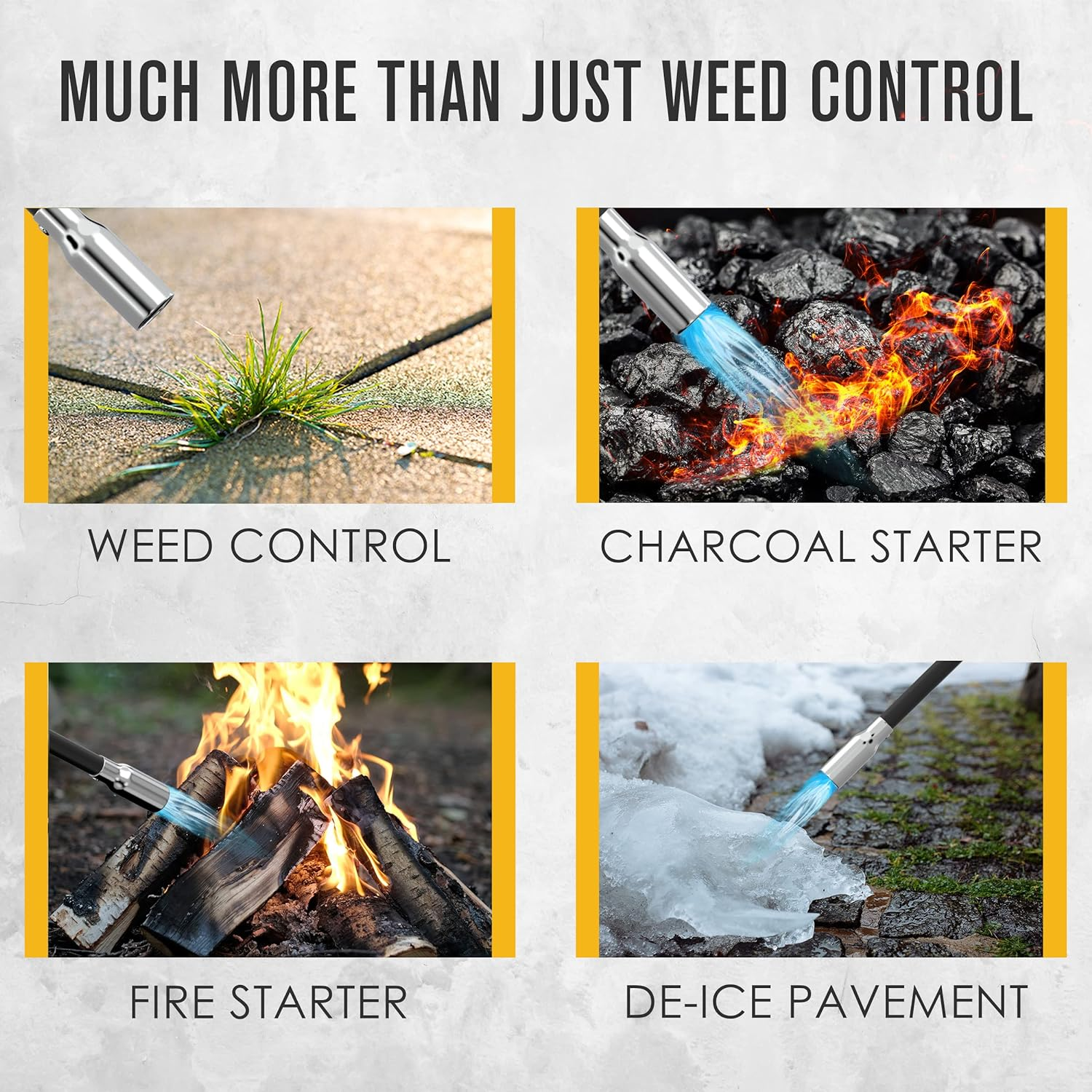 Houseables Weed Torch Propane Burner, Gas Vapor, Black, 20,000 BTU, 34 Inches Long, Outdoor Garden Weeds Killer, Ergonomic Handle, Self Igniting, Trigger Start, Patio Dragon Weeder image number 1