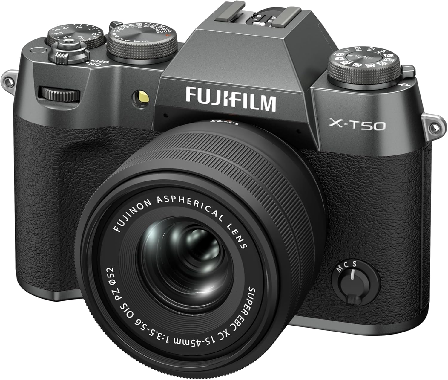 Fujifilm X-T50 Mirrorless Digital Camera, Charcoal Silver + XC 15-45Mm Lens image number 2