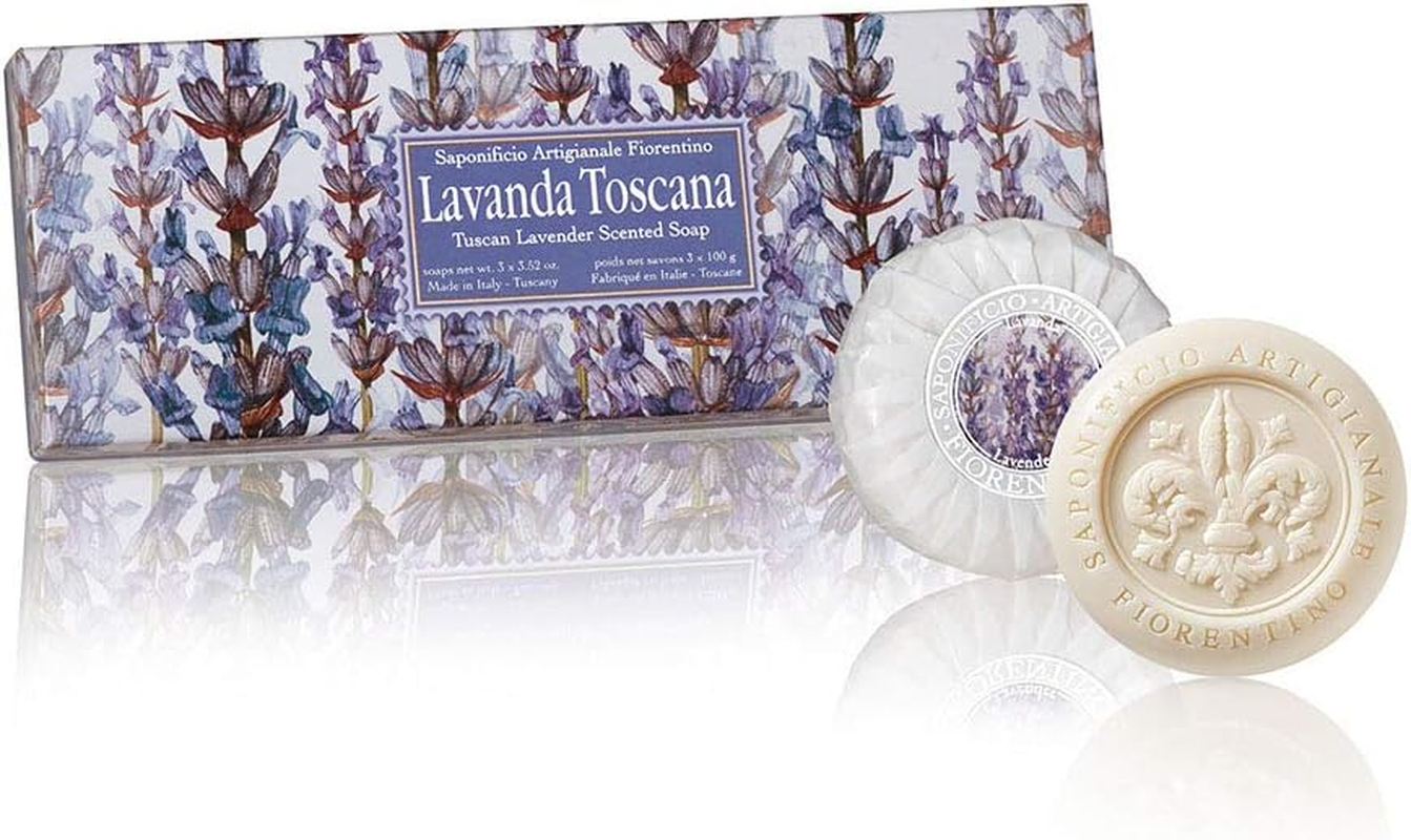 Saponificio Artigianale Fiorentino Jasmine Boxed Soap round (Set of 3) image number 3