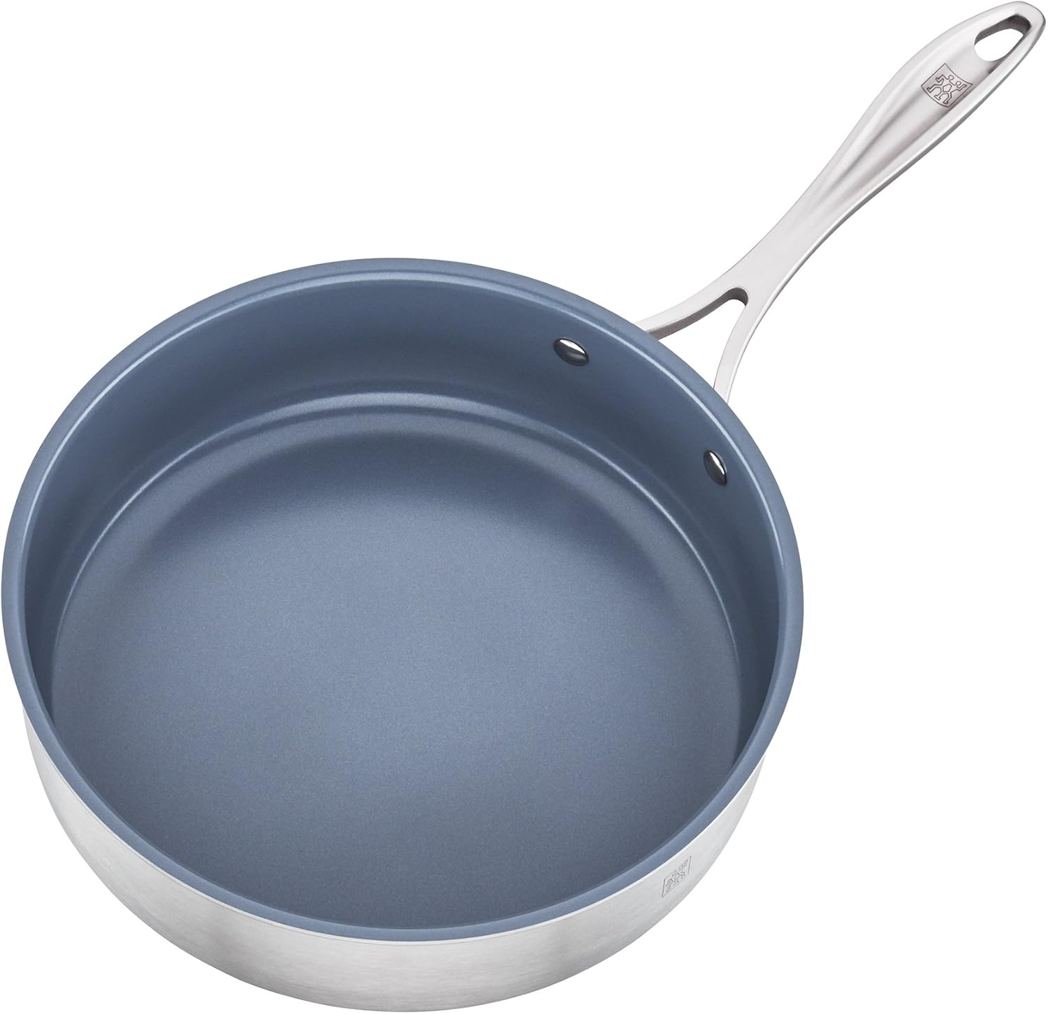 ZWILLING Spirit 3-Ply 3-Qt Ceramic Nonstick Saute Pan, 2-Inch, Stainless Steel image number 1