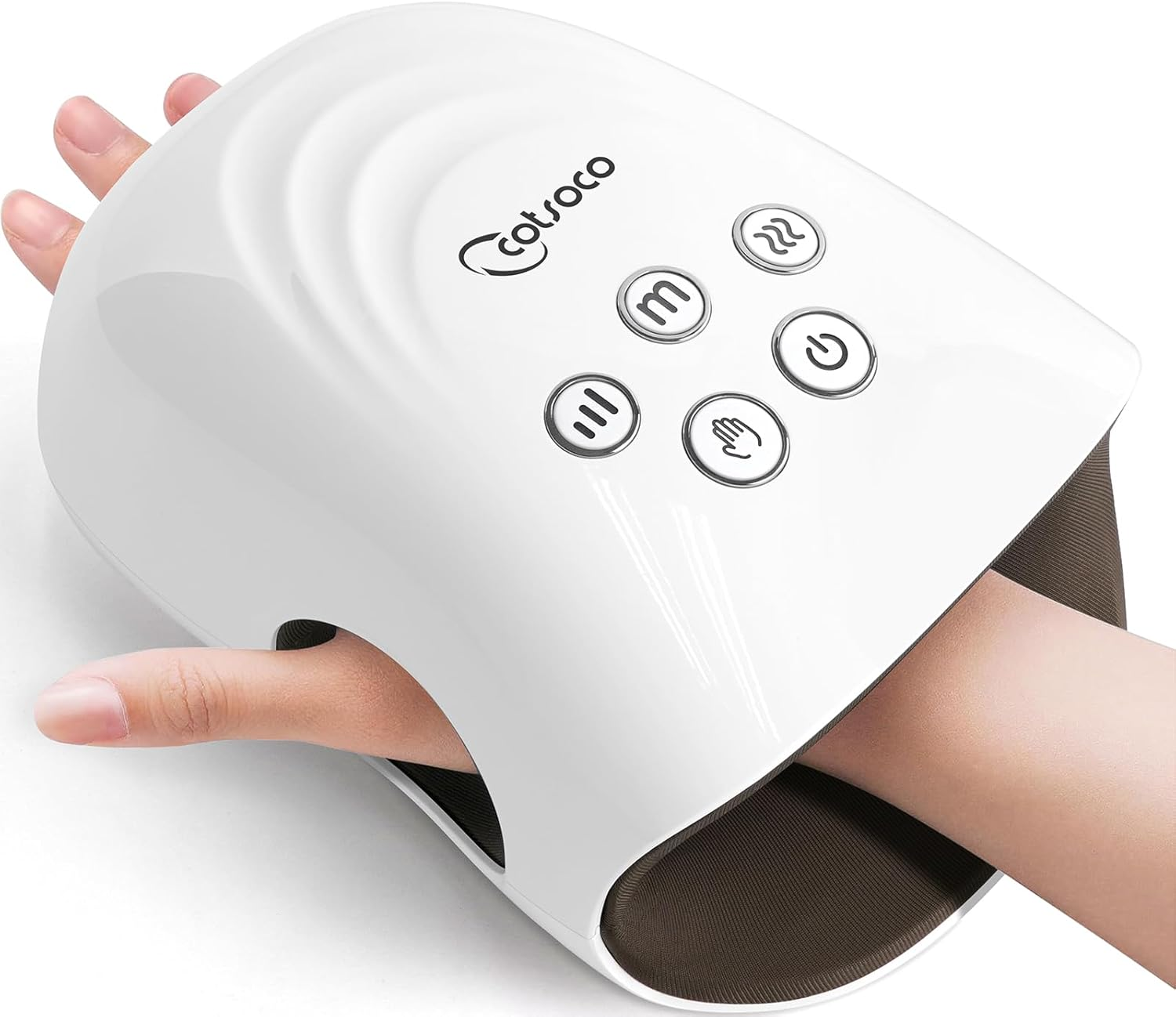 Cordless Hand Massager with Heat and Compression for Arthritis and Carpal Tunnel, Birthday Gifts for Women Mom Men,White image number 2