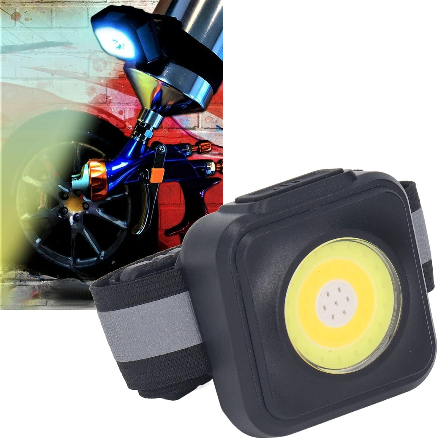 Paint Spray Gun Light, Automotive Paint Gun LED Light Practical USB Spray Paint Gun Light, Spray Gun Portable LED Light for Home, Automotive Spray Gun Spraying Accessories