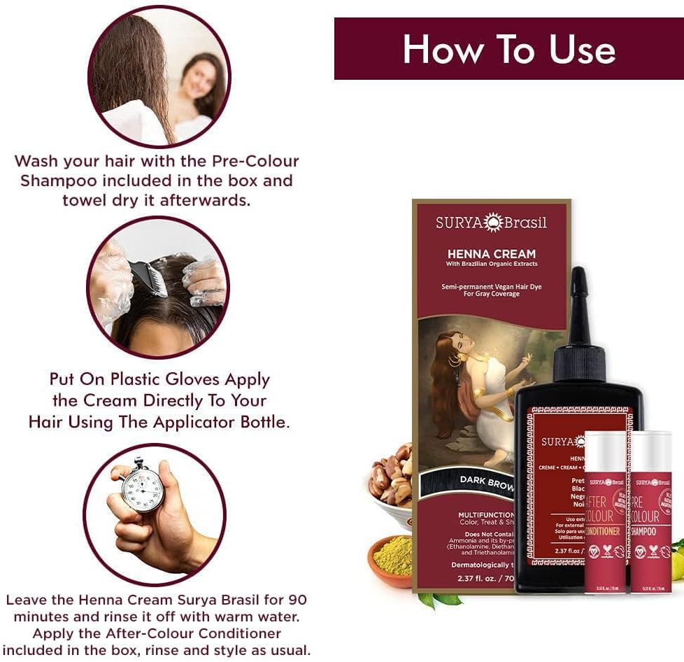 Surya Brasil Henna Cream, Black 2.37 Oz