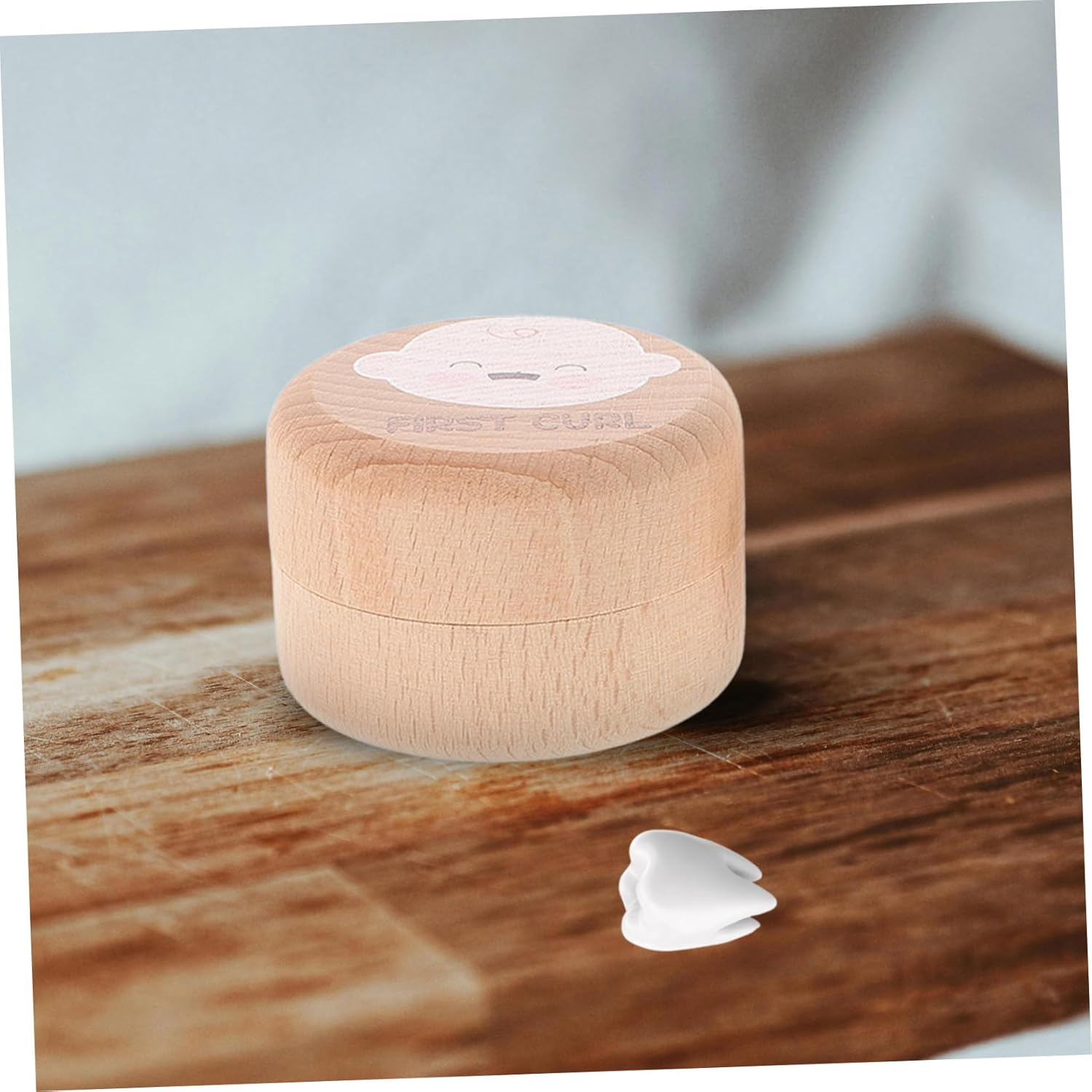 Sosoport Wooden Baby Tooth Keepsake Box Toddler Teeth Collection Container Boys Girls Newborn Memory Case 2Pcs Set Souvenir