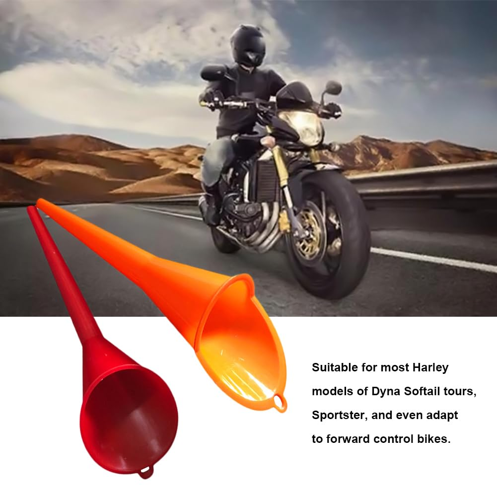 Car Long Mouth Funnel, Flexible Long Automotive Funnel, Refueling Oil Liquid Spout Filling Tool for All Automotive Oils Water Kerosene and Other Liquids (Red)