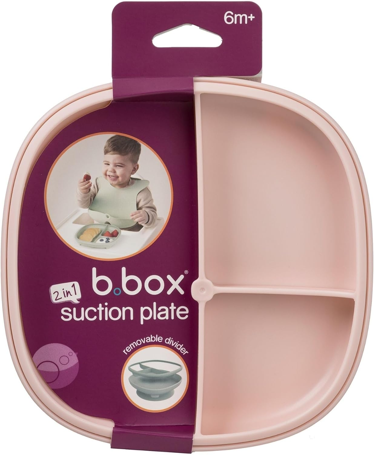 B.Box 2 in 1 Suction Plate Suction Plate Blush Brush image number 5