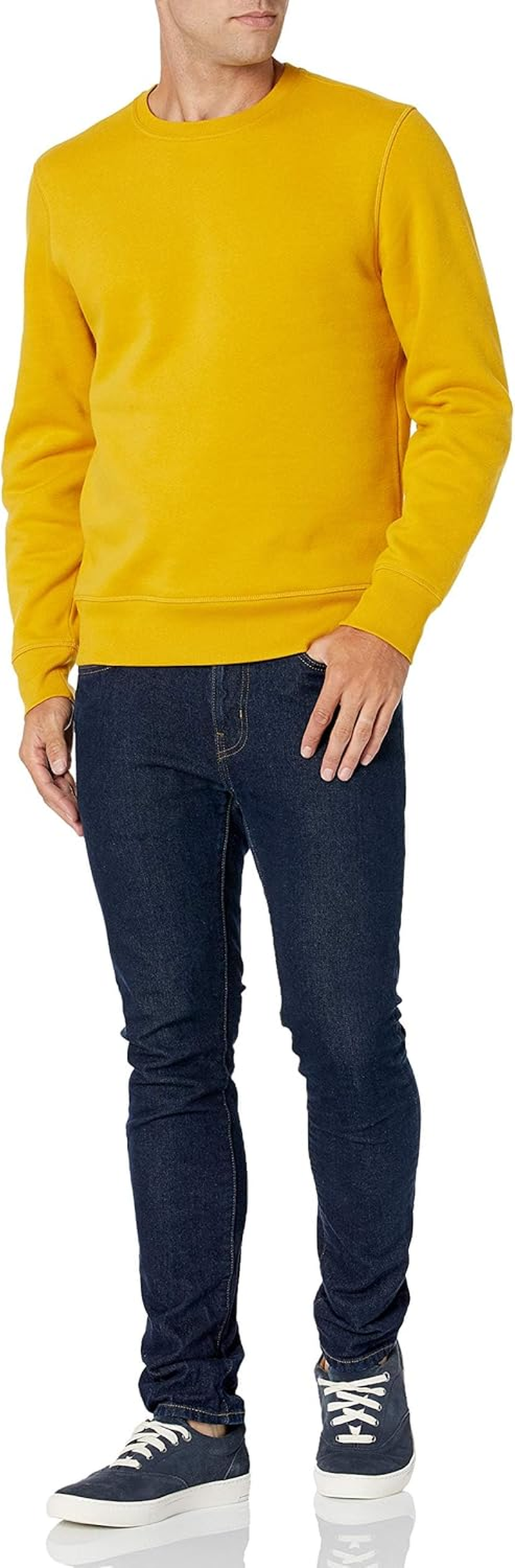 Amazon Essentials Crewneck Fleece Sweatshirt, Gold, XXL image number 4