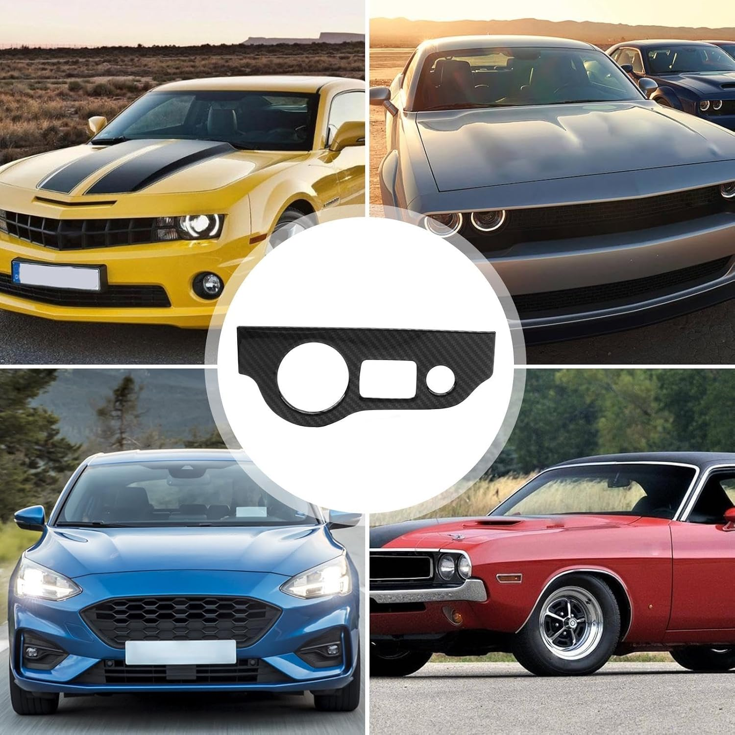 Car Headlight Button Protection, Auto Headlight Knob Cover, Protective Car Headlight Frame, Headlight Control Panel Frame with Heavy Duty Construction for Vehicle Automotive Accessories image number 4