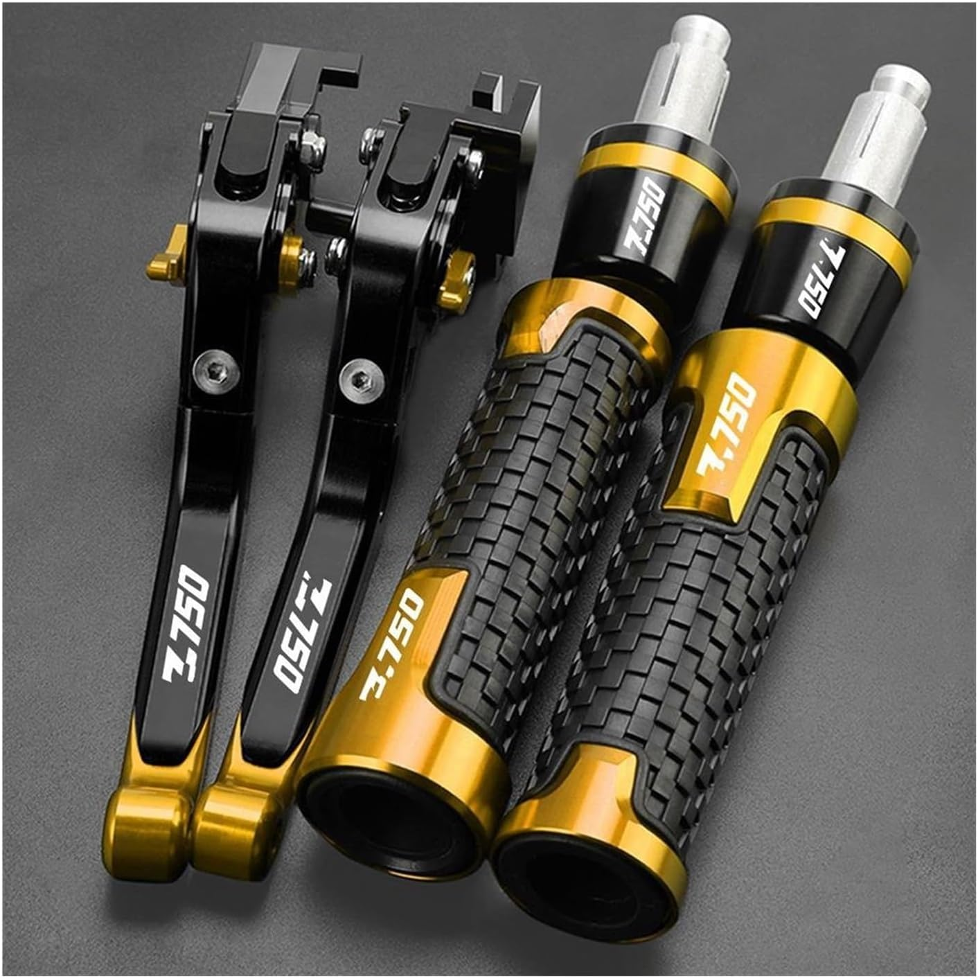 Motorcycle Accessories for Kawasaki Z750 Z 750 2007 2010 2011 2012 Adjustable Brake Clutch Levers Handle Bar Grip Ends(12) image number 1