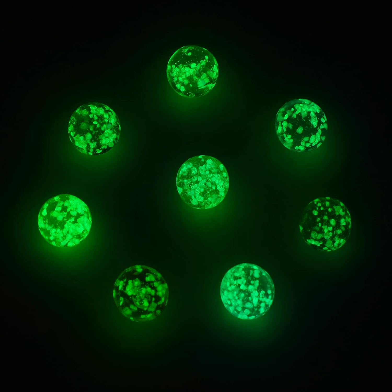 48 Pieces Marbles Glow in the Dark Mixed Colors Luminous Glass Marbles Runs for Kids Marble Games DIY and Home Decoration (0.8 Cm/ 0.32 Inch) image number 3