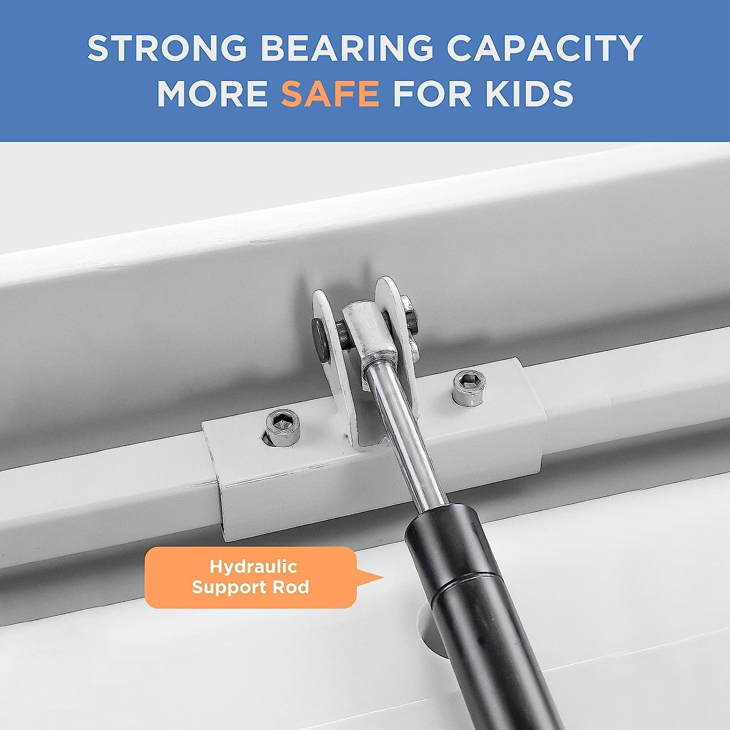 Wall Mounted Baby Changing Station - Horizontal Baby Changing Table Foldable Diaper Tables with Safety Strap for Commercial Bathroom, ADA Compliant (White) image number 4