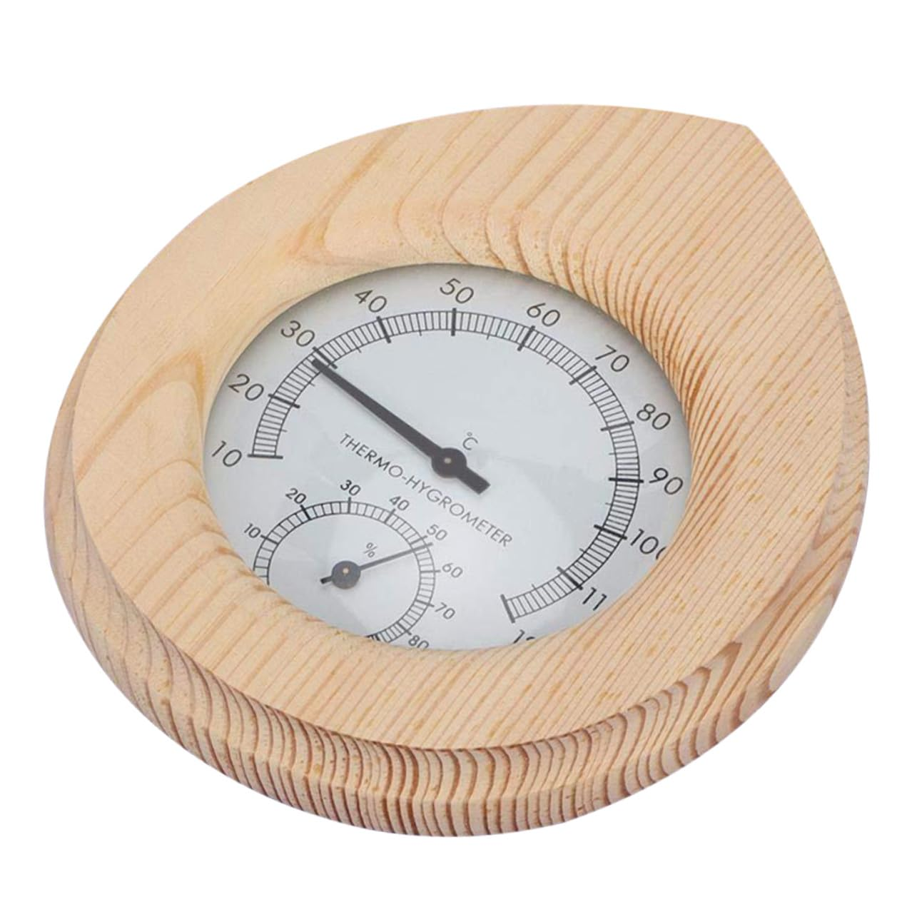 Yardwe Sauna Hygrothermograph High Temperature Resistant Indoor Temperature Humidity Measurer Wall Hanging Measuring Tool for Sauna Rooms image number 1