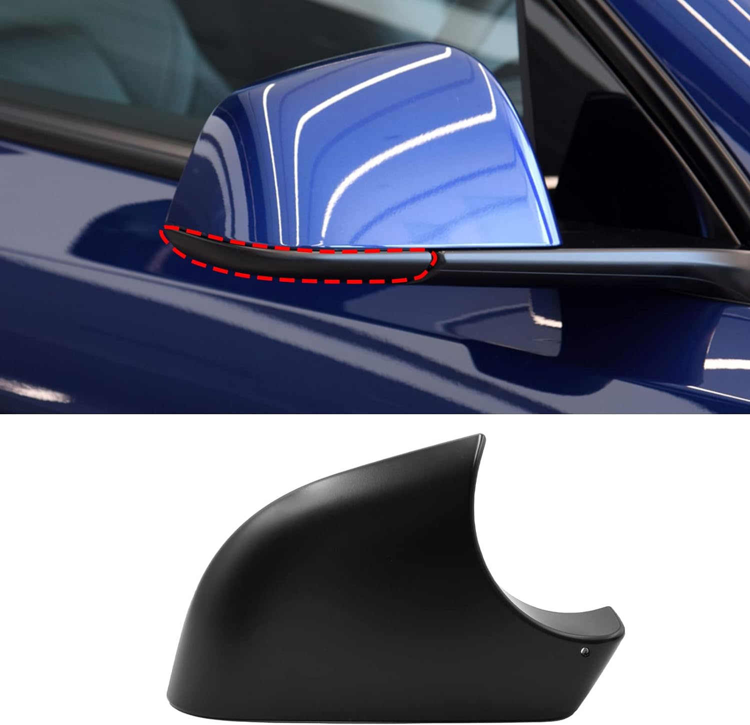 Jaronx Compatible with Tesla Model Y Mirror Bottom Cover 2018-2024, Right Passenger Rearview Mirror Lower Base Cover, Side Mirror Base Cover Replacement for Tesla Model Y Wing Mirror Repair(Right) image number 5
