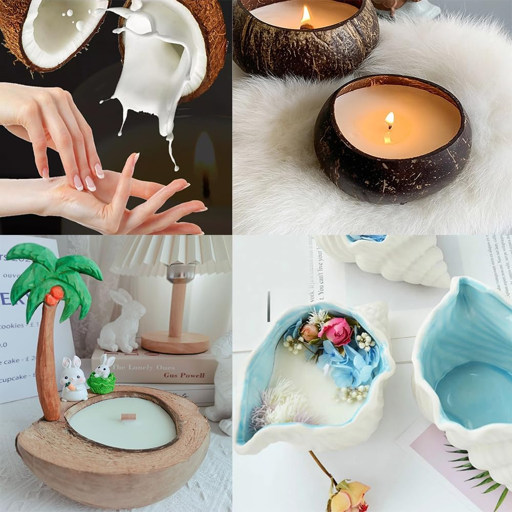 Tooget Natural Coconut Wax 14 Oz - DIY Handmade Scented Candle Making Supplies Pure White Coconut Wax, Melting Point 41&deg;/ 106&deg;F image number 3