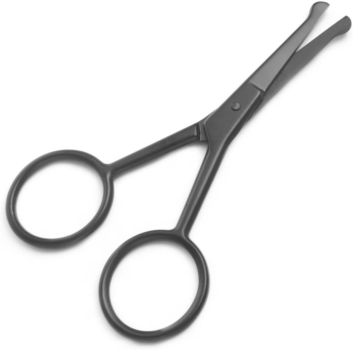 Premium Manicure Rounded Tip Scissors Multi-Purpose Stainless Steel Cuticle Pedicure Beauty Grooming Shears for Nail, Eyebrow, Eyelash, Dry Skin, Nose Hair (Black 4 Inch) image number 2
