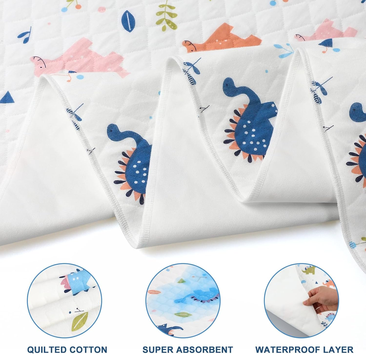 Moomoo Baby Waterproof Potty Training Pad Nighttime Reusable Underpad Mattress Sheet Protector Mat Leakproof Pee Pad for Kids Bedwetting image number 4