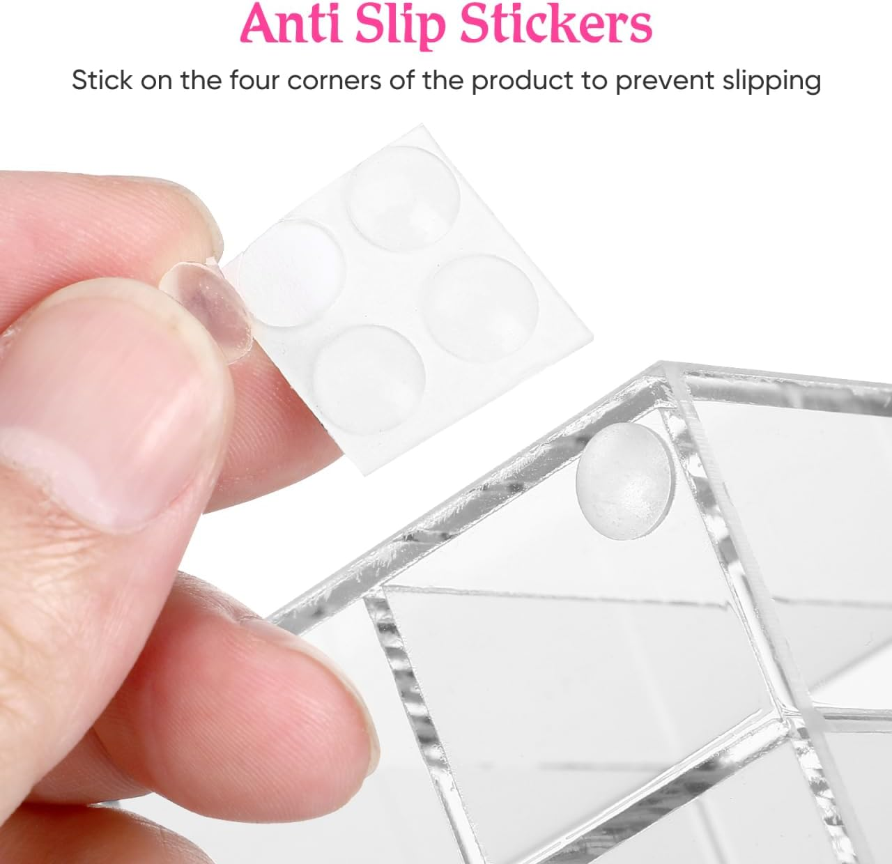 Mipcase 24-Slot Acrylic Lipstick Organiser, Clear Makeup Storage Display Stand for Vanity Countertop, Cosmetic Holder for Lip Gloss, Brushes, Mascara, Eyeliners (Transparent) image number 2