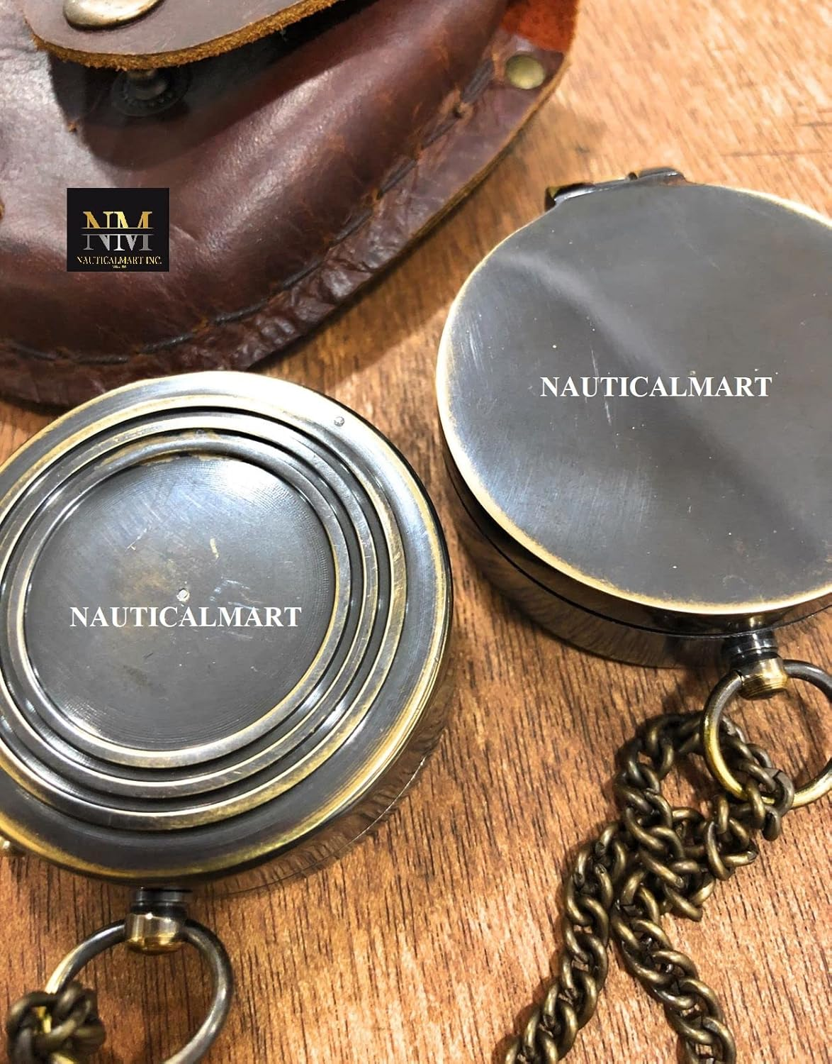 Thoreau'S Go Confidently Quote Engraved Compass with Stamped Leather Case, Camping Compass, Boating Compass, Gift Compass, Graduation Day Gifts image number 4