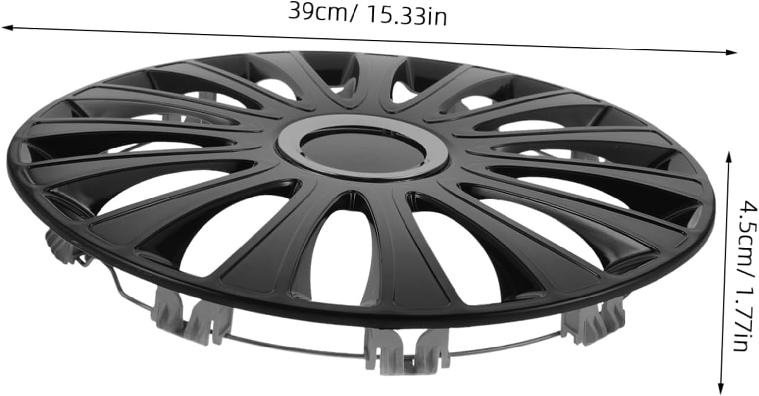 Anneome 14-Inch Universal Automotive Hubcaps, Black Plastic Wheel Covers for Car Rims, Decorative Tire Caps Suitable for Vehicle Wheel Protection and Appearance Enhancement image number 6