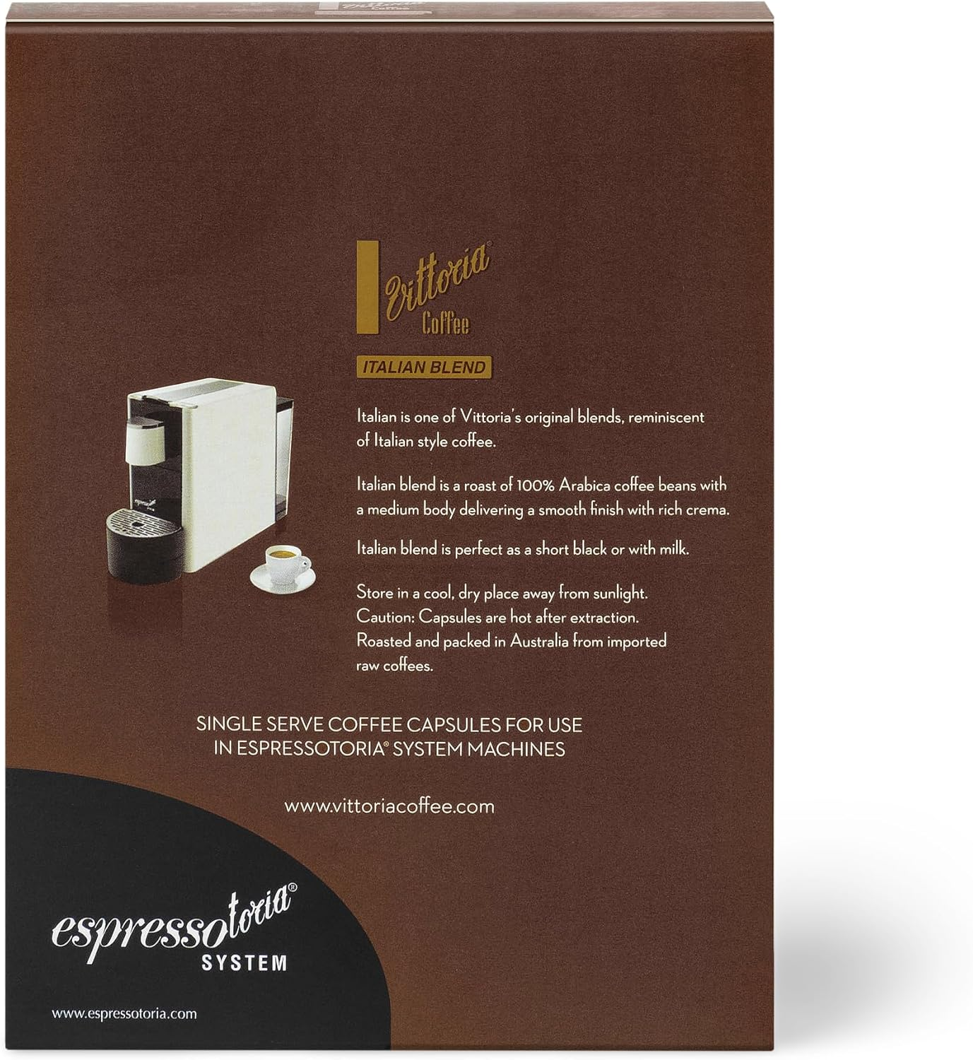 Vittoria Coffee Italian Blend Espressotoria System Capsules 78 G (Case of 12) image number 6