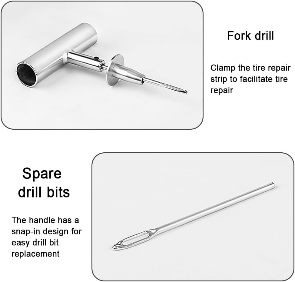 TOMVAES Tire Repair Kit - 68Pcs Heavy Duty Tire Repair Tools & Tire Repair Set,Heavy Duty Tire Tube Recovery Plugs for Car, Motorcycle,Tractor, RV, Suv,Lawn Mower image number 2