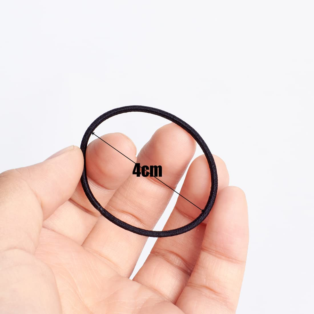 UTSAUTO 100Pcs Womens Elastic Hair Ties, Mini Rubber Band Ponytail Holders Hair Ties for Girls Hair Accessories, Black image number 6