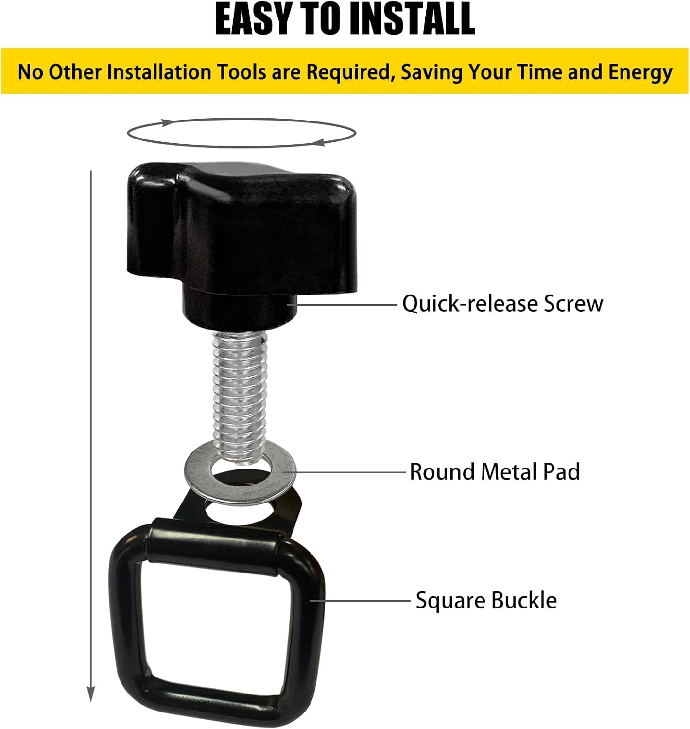 HKYLRAT 16PCS D Ring Tie down Anchor, Tie down D Ring Anchor, Secure Tie down Hooks & Lashing Loops for Truck, Trailer, Cargo, Boat - Industrial Grade Fixing Points