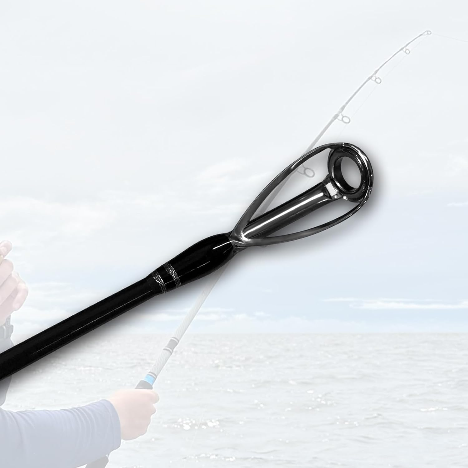 Fiblink 3-Piece Heavy Spinning Fishing Rods Portable Graphite Spin Rod (30-50-Pound Test) - 7-Feet image number 2