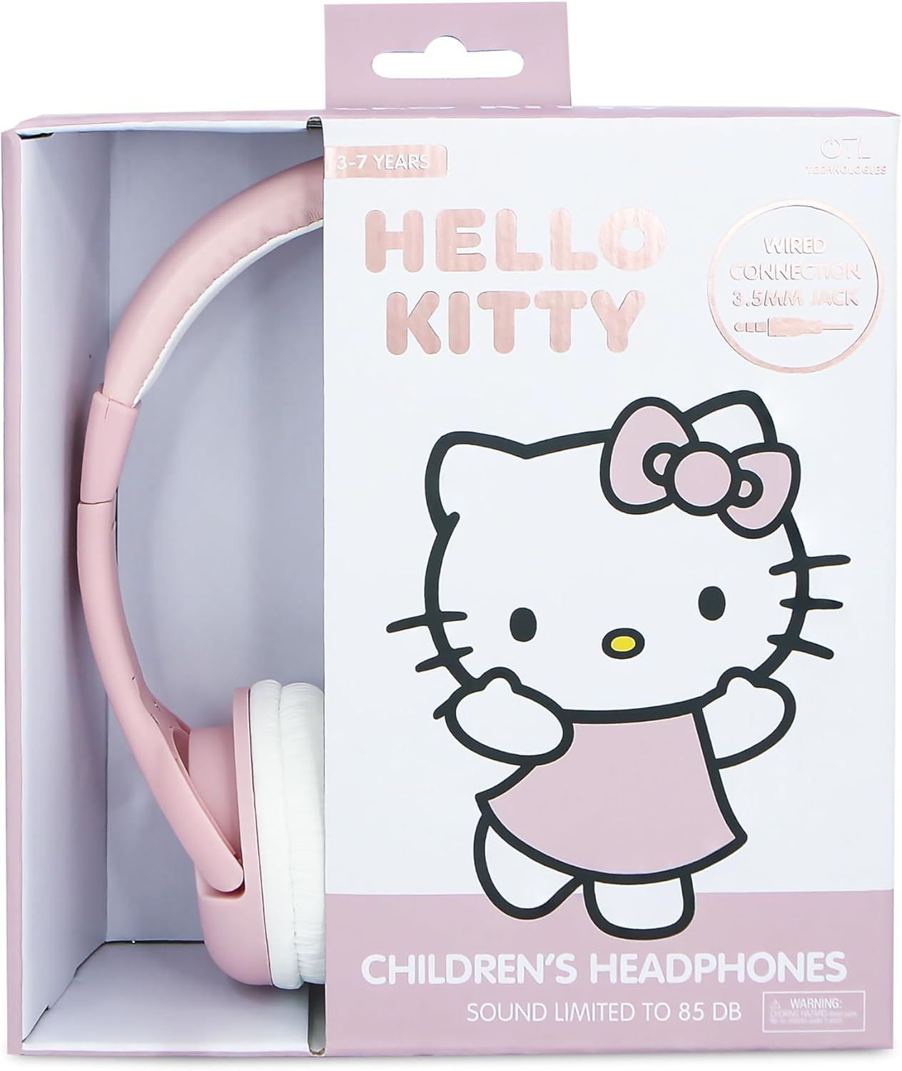 OTL Technoloiges HK1184 Hello Kitty Children'S Wired Headphones in Pink with Rose Gold image number 1