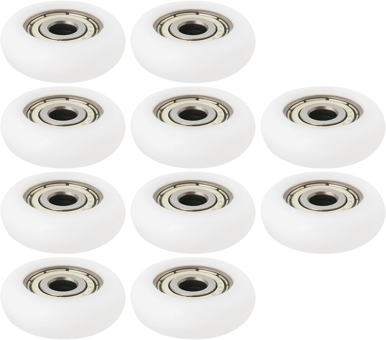 Create Idea 10Pcs Nylon Carbon Steel Pulley Wheels Ball Bearing Guide Roller for Furniture Hardware Accessories Sliding Doors Glass Sliding Doors (5X23X7Mm)