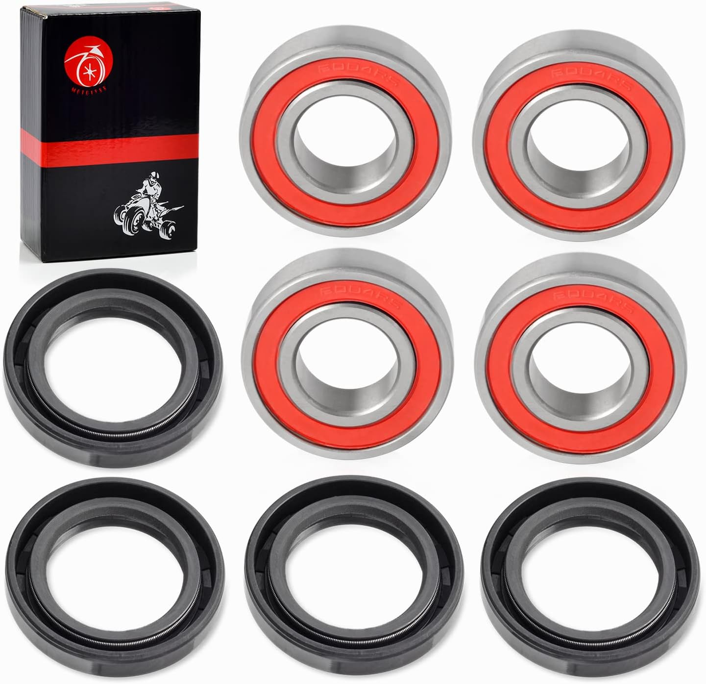 Front Wheel Bearings and Seals Kit for HONDA Recon 250 TRX250TE TRX250TM 1997-2018 TRX200D 1990-1997 TRX350TE TRX350TM 2000-2006 image number 1