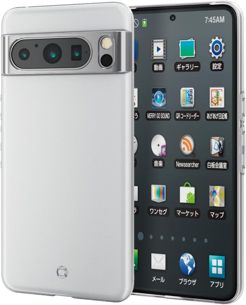 Elecom PM-P234UCTCR Google Pixel 8 Pro Case, Soft TPU, All Clear, Extreme Design, Compatible with Wireless Charging, Strap Hole, Clear