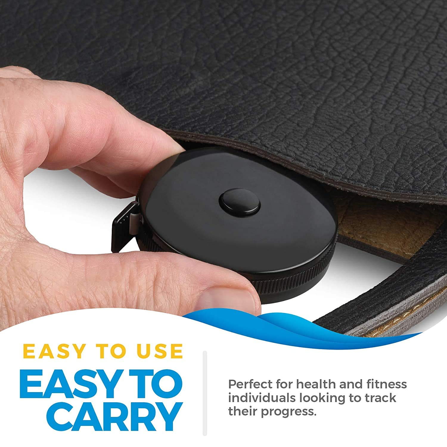 Tape Measure for Body Measuring Tape, (Pack of 2) Dual Sided Inch and CM, Portable, Retractable Soft Ruler Tool for Measurements Body Fat, Fitness Sewing Tailor Fabric and Accurate Body Fat Calculator image number 2