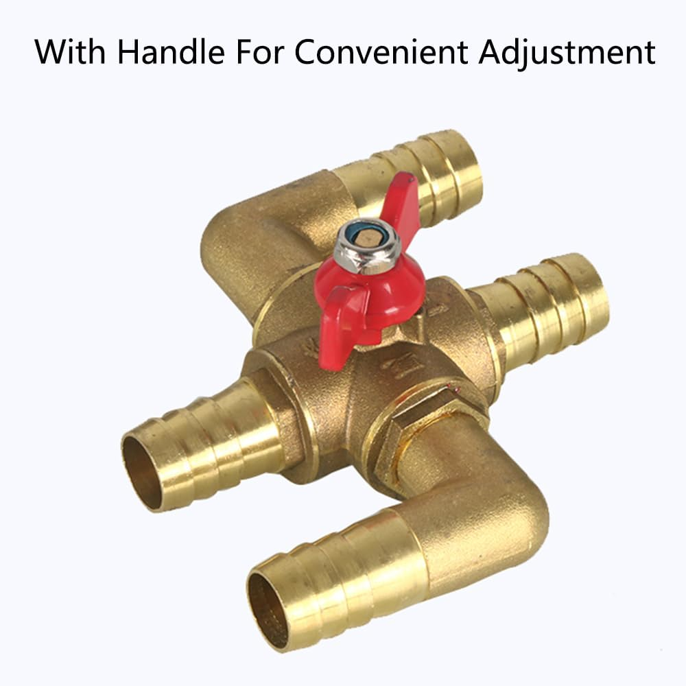 4-Way Heater Control Valve, 3/4 Inch (19Mm) Solid Brass Manual Integrated Automobile Heating Water Valve for Water/Oil/Gas image number 6