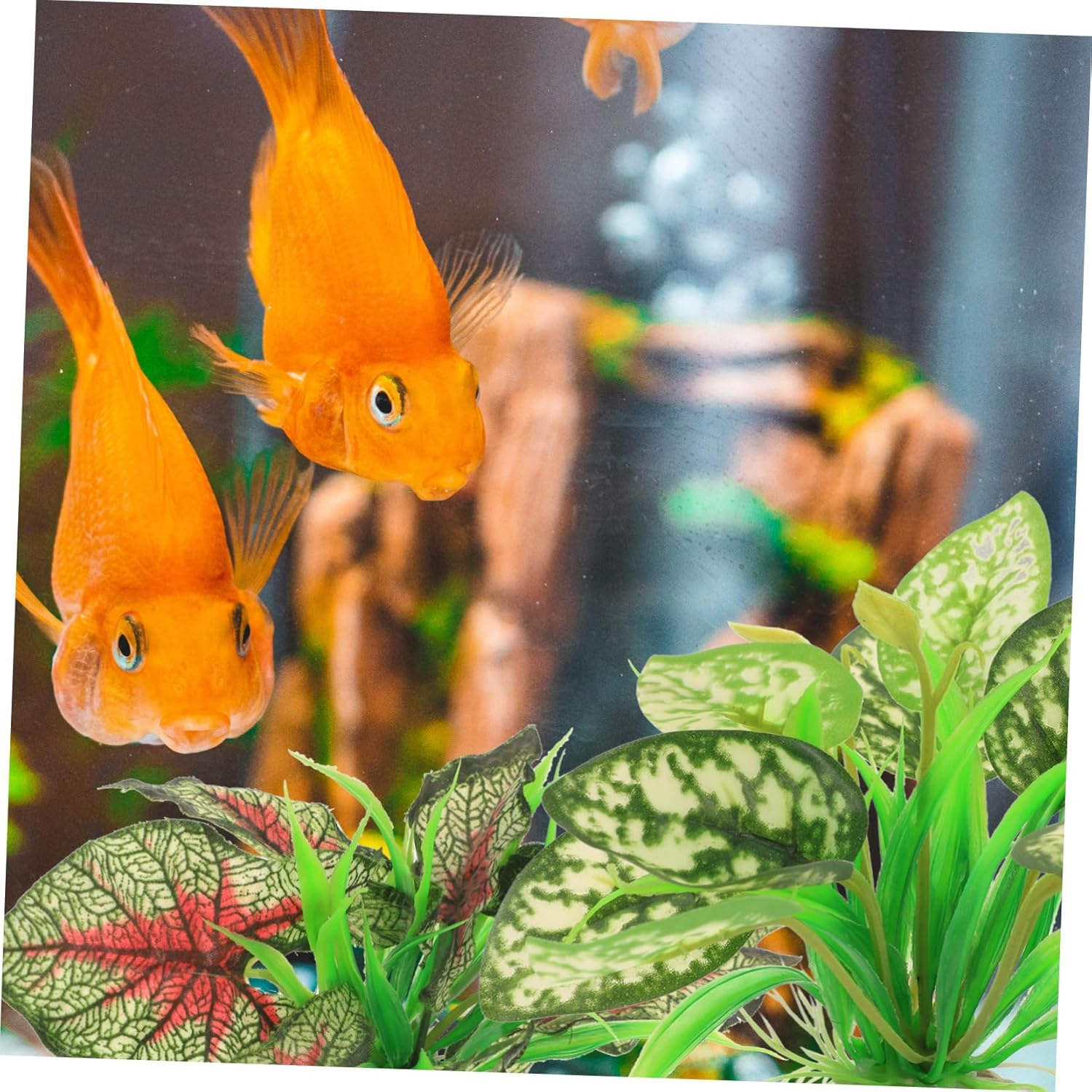 Parliky 4Pcs Artificial Aquarium Plants Simulated Fish Tank Decor Lightweight Faux Water Grass for Aquatic Decoration Safe for Fish and Shrimp Realistic Greenery for Aquariums image number 1