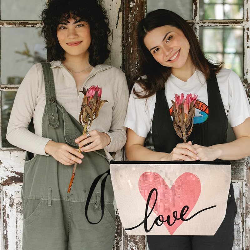 Travel Makeup Bag Cosmetic Bags for Women Girls Valentines Day Gifts for Wife Fiance Anniversary Birthday Gifts for Girlfriend Best Friends Makeup Cosmetic Bag Travel Accessories image number 2