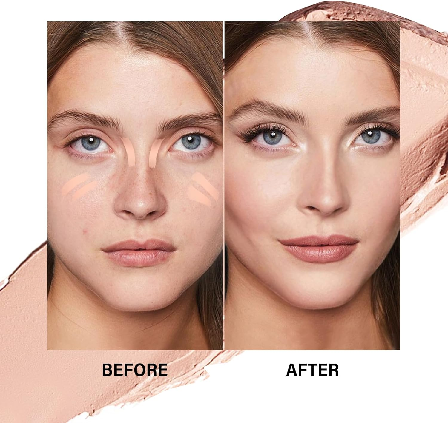 Boobeen Concealer Stick, Color Correcting under Eye Concealer, Matte Creamy Concealer for Natural Flawless Finish, Hydrating and Non-Greasy - 04 image number 3