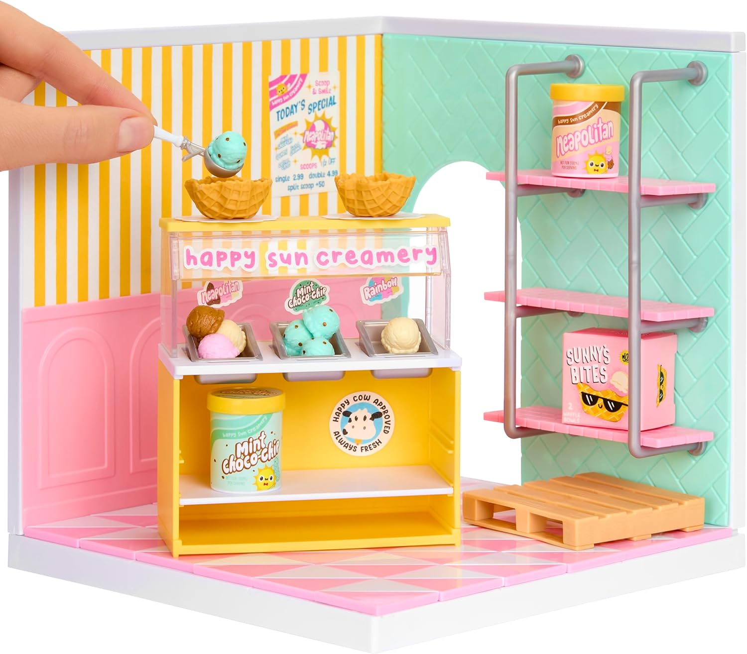 Mga'S Miniverse Make It Mini Spaces Ice Cream Shop, Building Set, Customize, DIY Crafts, Rooms, Hobby, Collectors, Display, Gifts, 8+ image number 1