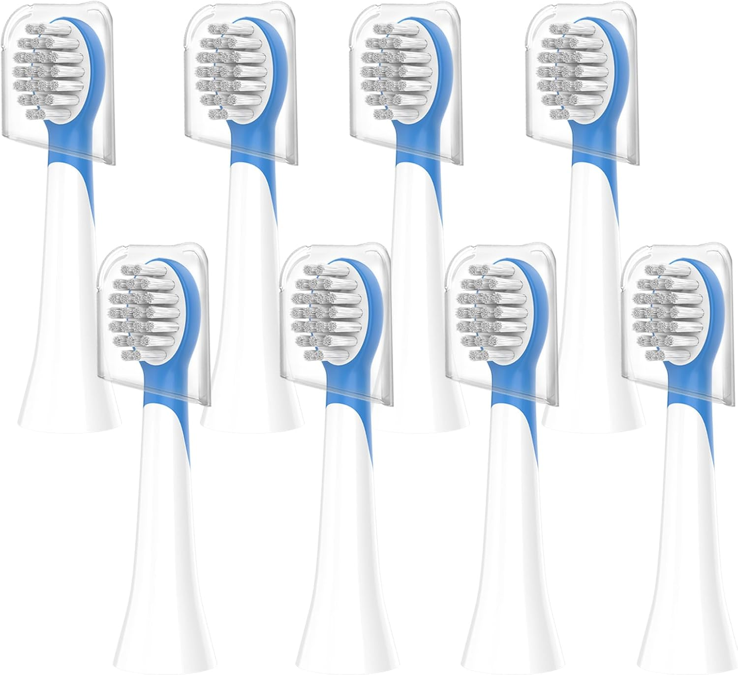 Kids Replacement Toothbrush Head Compatible with Philips Sonicare Kids Electric Toothbrush HX6321, HX6340, HX6032/94, HX6321, HX6042, 8 Pack Soft Brush Replacement Heads for 3+ Years Old Child - Blue image number 5