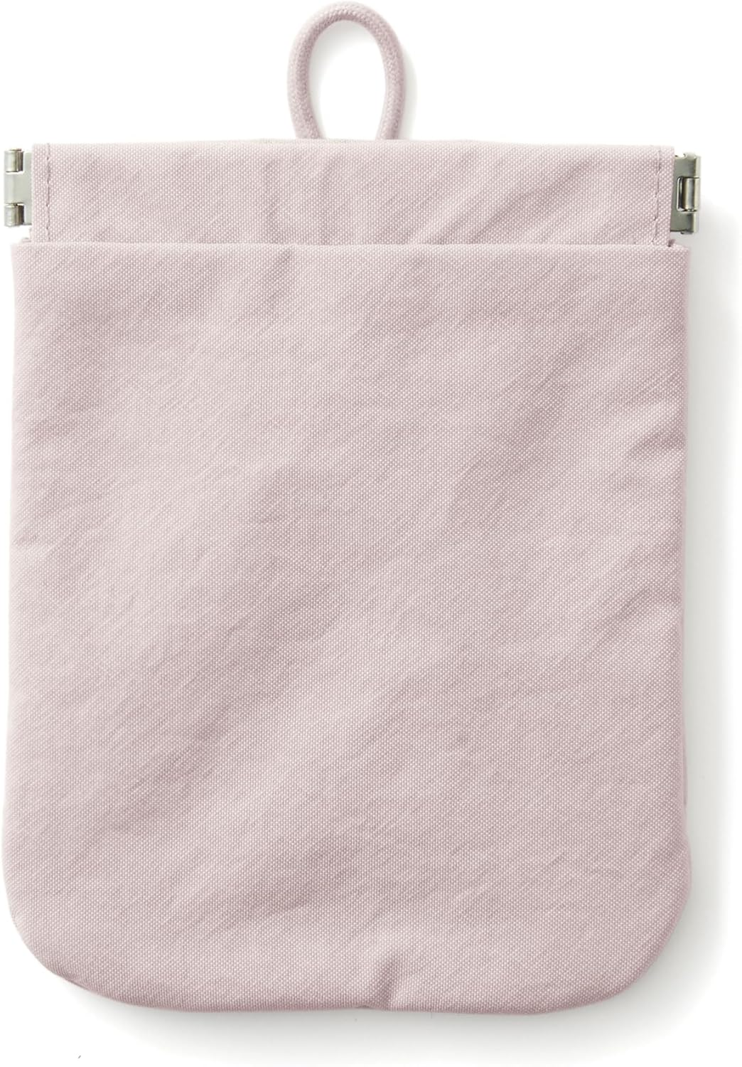 MUJI 84475719 Wrinkle Nylon Flat Pouch with One Hand, Gray, S, Approx. 4.9 X 4.1 Inches (12.5 X 10.3 Cm)